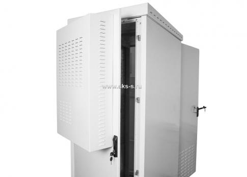 Шкаф уличный всепогодный напольный укомплектованный 24U (Ш700 × Г900), комплектация ТК-IP54