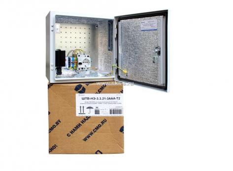 Шкаф ЭКОНОМ уличный всепогодный настенный укомплектованный (В400 × Ш400 × Г250), комплектация T2-IP66