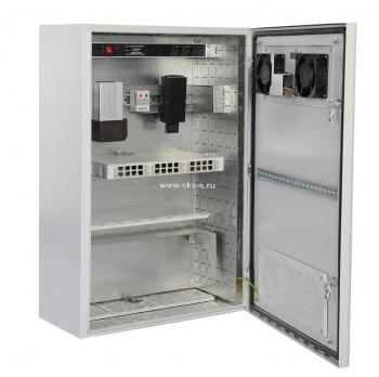 Шкаф уличный всепогодный настенный 6U (Ш600 ? Г500), передняя дверь вентилируемая