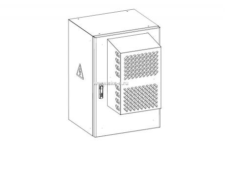 Шкаф уличный всепогодный настенный укомплектованный 18U (Ш600 ? Г500), комплектация ТК-IP54