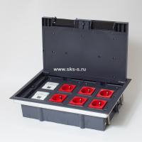 Люк на 8 постов (45х45),металл/ пластик, с пластиковой коробкой, IP40
