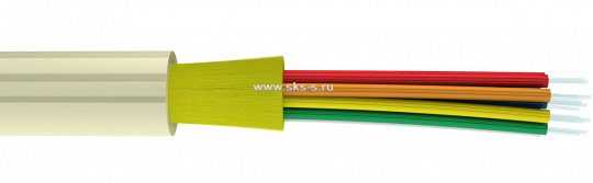 Волоконно-оптический внутриобъектовый универсальный кабель Distribution, плотный буфер, SM 9/125 OS2, 8В, LSZH нг(А)-HF, цвет черный