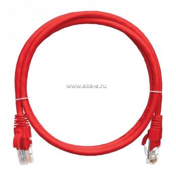 Коммутационный шнур U/UTP категория 5e LSZH нг(А)-HF 0,5 м, красный