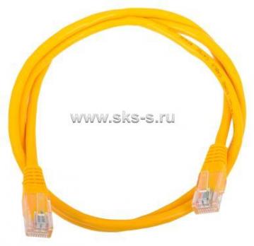 Коммутационный шнур U/UTP категория 5e LSZH нг(А)-HF 1,5 м, желтый