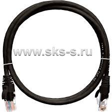 Коммутационный шнур U/UTP категория 5e LSZH нг(А)-HF 0,5 м, черный
