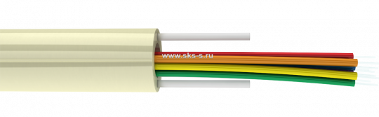 Волоконно-оптический внутриобъектовый универсальный кабель, Райзер, свободные волокна, SM 9/125, 12В, LSZH нг(А)-HF, цвет черный