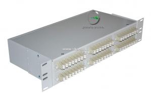 Кросс NTSS оптический 19'' укомплектованный 2U, 48 портов LC/UPC duplex, 50/125 мкм (планки, сплайс-кассета 3шт, пигтейлы, КДЗС, адаптеры)