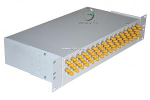 Кросс NTSS оптический 19'' укомплектованный 2U, 64 порта ST/UPC, 50/125 мкм ОМ3 (сплошная панель, сплайс-кассета 2шт, пигтейлы, КДЗС, адаптеры)