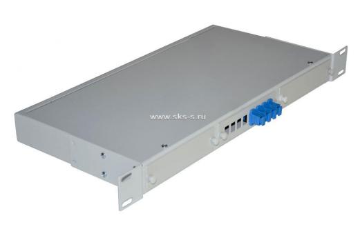 Кросс NTSS оптический 19'' укомплектованный 1U, 4 порта SC/UPC, 50/125 мкм (планки, сплайс-кассета, пигтейлы, КДЗС, адаптеры)