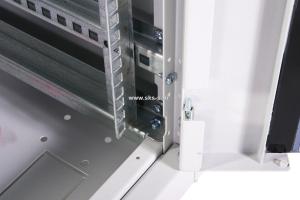 Шкаф телекоммуникационный напольный ЭКОНОМ 18U (600 x 600) дверь стекло, дверь металл