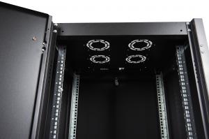 Шкаф напольный, телекоммуникационный 19", 26U 600х600, передняя дверь металл, задняя стенка сплошная, металл, черный
