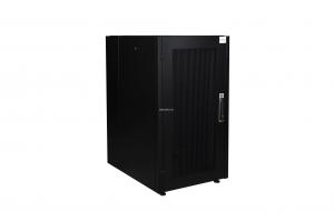 Шкаф напольный, телекоммуникационный 19", 20U 600х600, передняя дверь перфорация, задняя стенка перфорированная, черный