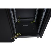 Шкаф напольный, телекоммуникационный 19", 22U 600х600, передняя дверь металл, задняя стенка сплошная, металл, черный