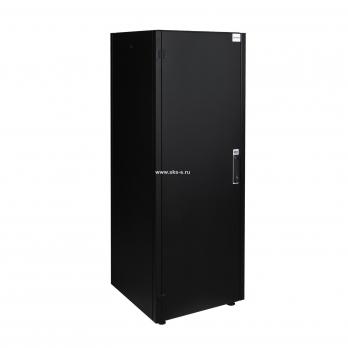 Шкаф напольный, телекоммуникационный 19", 32U 600х600, передняя дверь металл, задняя стенка сплошная, металл, черный
