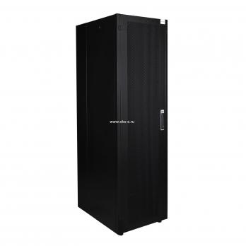 Шкаф напольный, телекоммуникационный 19", 32U 600х800, передняя дверь перфорация, задняя стенка перфорированная, черный