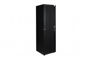 Шкаф напольный, телекоммуникационный 19", 42U 600х600, передняя дверь перфорация, задняя стенка перфорированная, черный