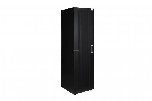 Шкаф напольный, телекоммуникационный 19", 42U 600х600, передняя дверь перфорация, задняя стенка перфорированная, черный