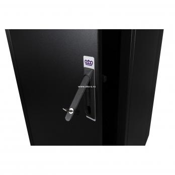 Шкаф напольный, телекоммуникационный 19", 26U 600х800, передняя дверь металл, задняя стенка сплошная, металл, черный