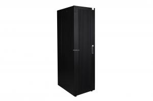 Шкаф напольный, телекоммуникационный 19", 42U 600х800, передняя дверь перфорация, задняя стенка перфорированная, черный