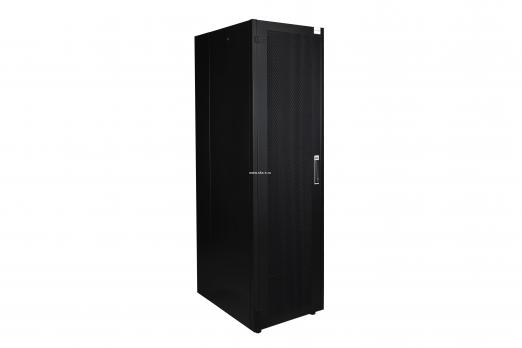 Шкаф напольный, телекоммуникационный 19", 42U 600х800, передняя дверь перфорация, задняя стенка перфорированная, черный