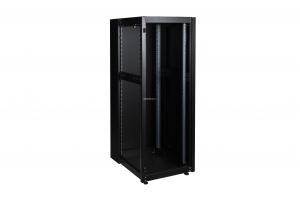 Шкаф напольный, телекоммуникационный 19", 32U 600х1000, передняя дверь металл, задняя стенка сплошная, металл, черный