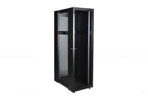Шкаф напольный, телекоммуникационный 19", 42U 600х1200, передняя дверь перфорация, задняя стенка перфорированная, черный