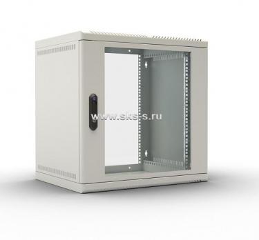 Шкаф телекоммуникационный настенный 9U (600 x 480) дверь стекло