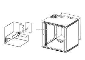 Стенка задняя к шкафу ШРН, ШРН-Э и ШРН-М 9U в комплекте с крепежом
