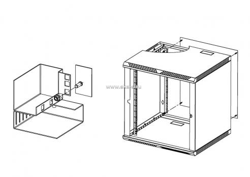 Стенка задняя к шкафу ШРН, ШРН-Э и ШРН-М 9U в комплекте с крепежом