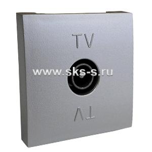 Розетка TV оконечная (серебристы йметаллик) LK45