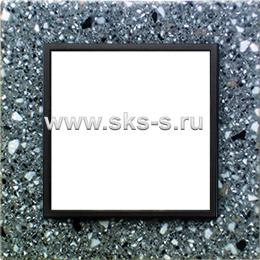 Рамка 1-постовая из декоративного камня (серый гранит) LK80