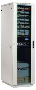 Шкаф телекоммуникационный напольный 33U (600 x 600) дверь стекло