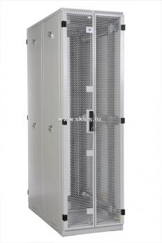 Шкаф серверный напольный 42U (600 x 1200) дверь перфорированная, задние двойные перфорированные