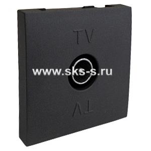 Розетка TV оконечная (черный бархат) LK45
