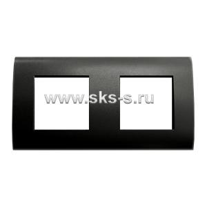 Рамка 2-постовая (черный бархат) LK45