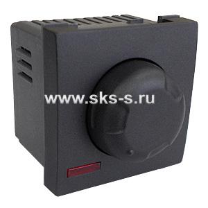 Светорегулятор поворотный нажимной 600 Вт (черный бархат) LK45