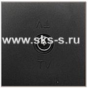 Накладка розетки TV  (черный бархат) LK60
