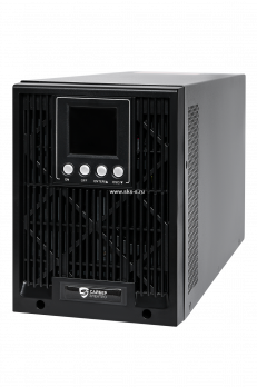 ИБП Сайбер Электро ЭКСПЕРТ-1000 Онлайн, Напольное исполнение 1000ВА/800Вт. USB/RS-232/SNMPslot (2 EURO + 1 IEC С13) (12В /7Ач. х 2)