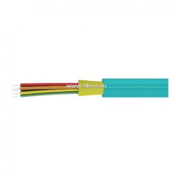 Волоконно-оптический внутриобъектовый кабель Distribution, плотный буфер, MM 50/125 OM3, 2В, LSZH нг(А)-HF, цвет голубой (АКВА)