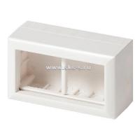 Коробка для накладного монтажа 110х65 мм, для 2-х модулей 45х45 мм, цвет белый