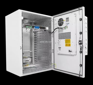 Шкаф всепогодный настенный 18U (Ш600 ? Г500), комплектация ТК с контроллером MC3 и датчиками