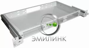 Кросс Распределительный Стоечный ВЫДВИЖНОЙ 1U до 24 портов Кл (без планок, под 8п-3шт)
