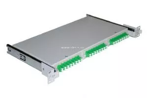 Кросс NTSS оптический выдвижной 19'' укомплектованный 1U, 24 порта LC/UPC duplex, 50/125 мкм ОМ4 (планки, сплайс-кассета 2шт, пигтейлы, КДЗС, адаптеры