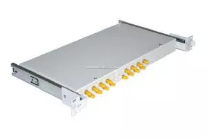 Кросс NTSS оптический выдвижной 19'' укомплектованный 1U, 16 портов ST/UPC, 62.5/125 мкм (планки, сплайс-кассета, пигтейлы, КДЗС, адаптеры)