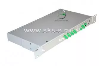Кросс NTSS оптический 19'' укомплектованный 1U, 12 портов FC/APC, 9/125 мкм (планки, сплайс-кассета, пигтейлы, КДЗС, адаптеры)