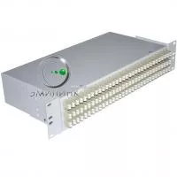 Кросс NTSS оптический 19'' укомплектованный 2U, 96 портов LC/UPC duplex, 50/125 мкм ОМ3 (сплошная панель, сплайс-кассета 6шт, пигтейлы, КДЗС, адаптеры