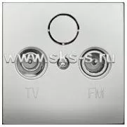 Накладка розетки TV+FM+SAT 2(3)  (серебристый металлик) LK60