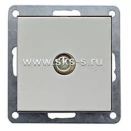 Накладка розетки TV  (серебристый металлик) LK80