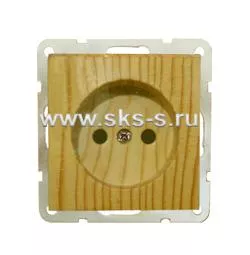 Розетка  без з/к, со шторками (сосна) LK60