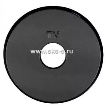 Накладка розетки TV (черный) Vintage